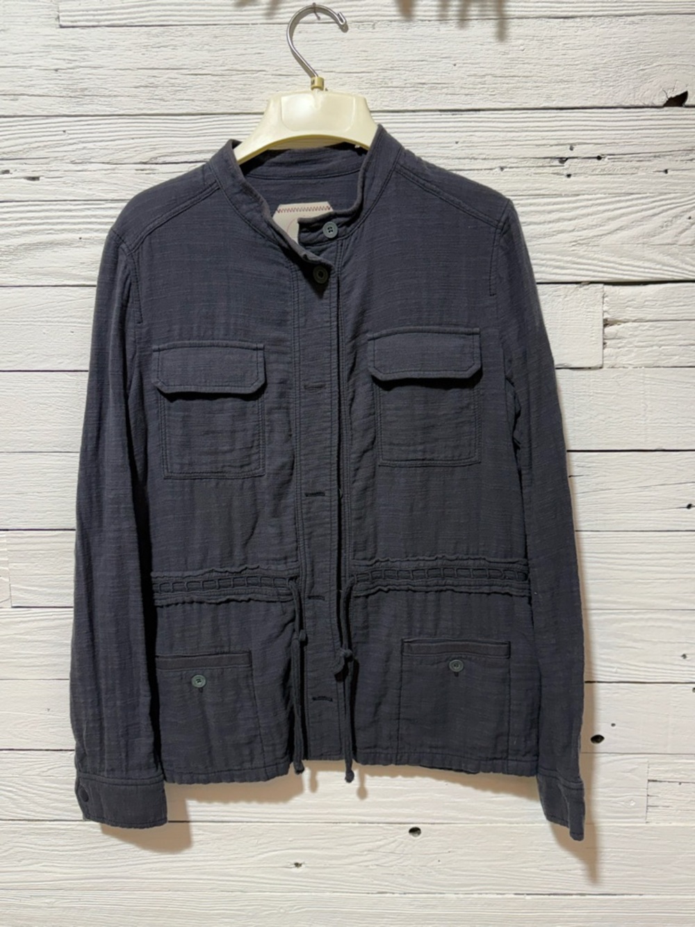 Lightweight Women's Shirt Jacket in Charcoal Gray